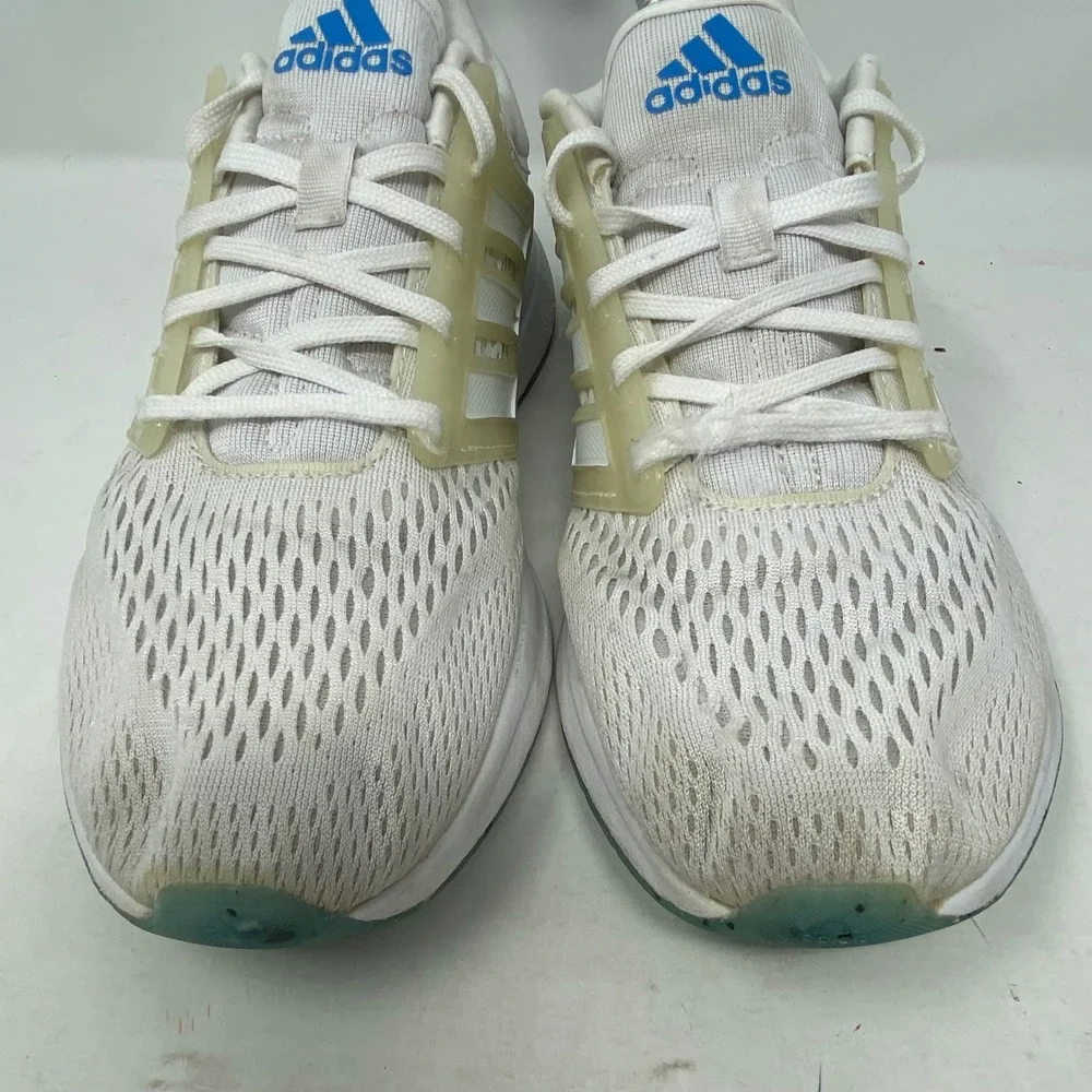 Adidas EQ21 Run White Blue Running Shoes Sneakers GX9797 Mens Size 7